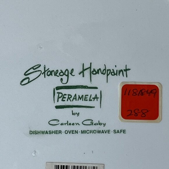 Stoneage Handpaint Peramela Carleen Gaby 3 Dinner Plates Stoneware Fruit Motif - Picture 7 of 8